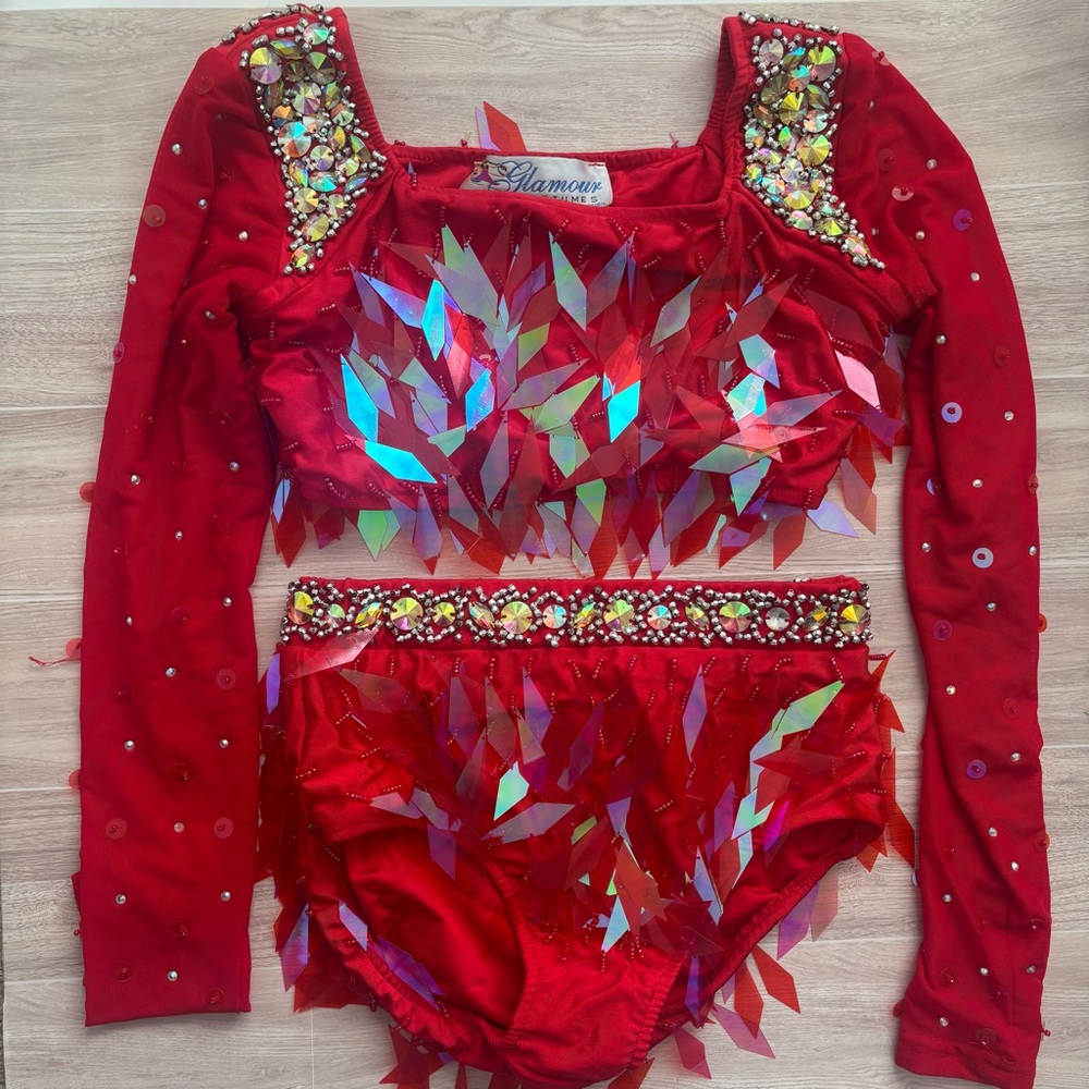 Red Glamour Dance Costume-XLC